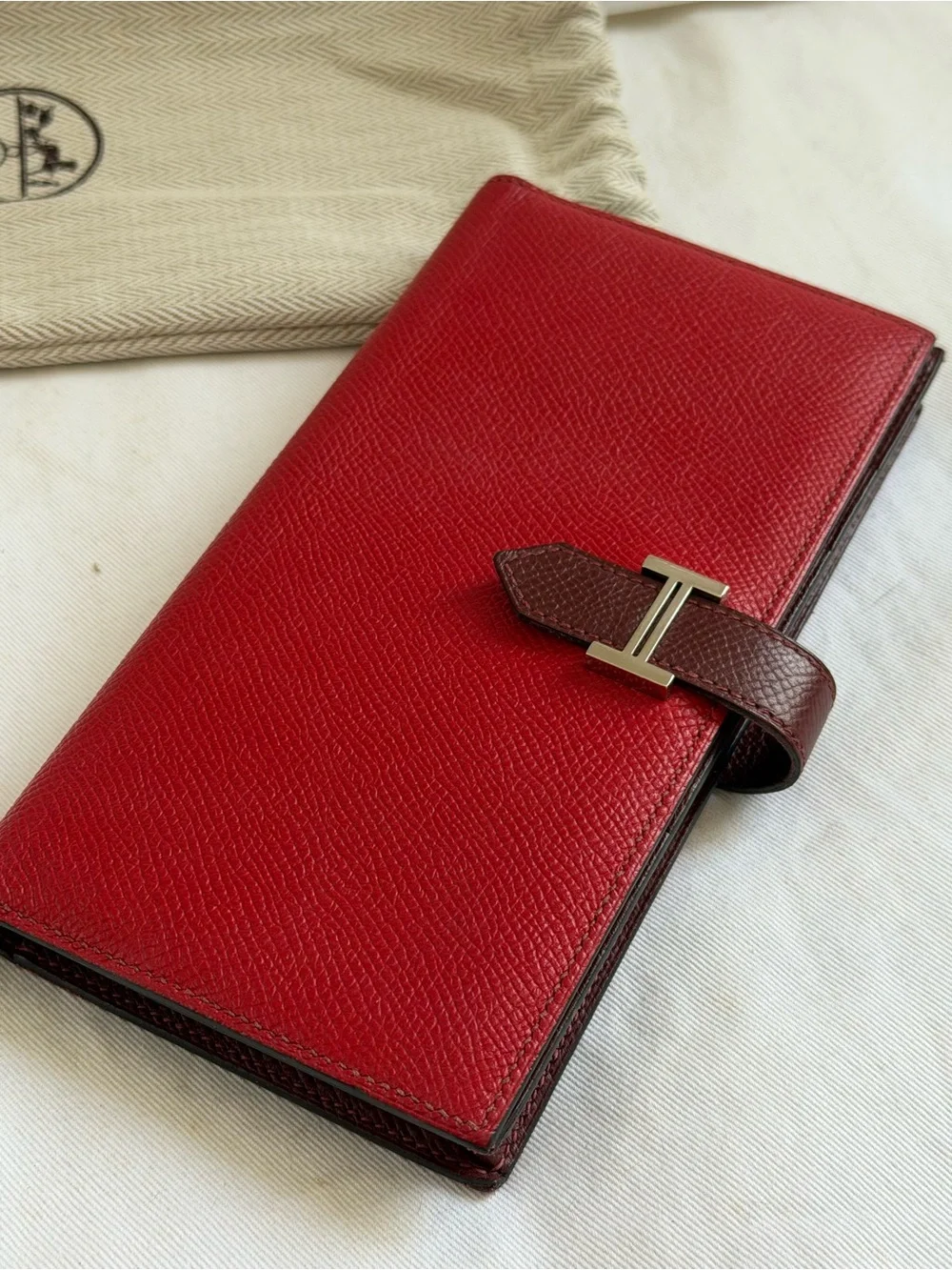 Hermes Bearn Bicolor Epsom Wallet